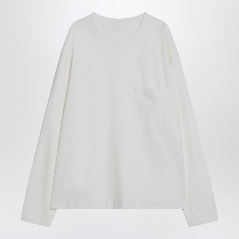 Lemaire White cotton-linen jumper