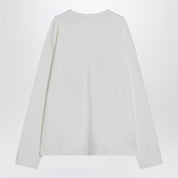 Lemaire White cotton-linen jumper