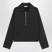 Lemaire Brown wool-blend zip sweater