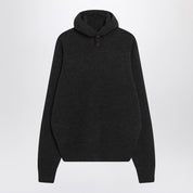 Lemaire Brown hooded sweater in alpaca wool blend