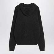 Lemaire Brown hooded sweater in alpaca wool blend