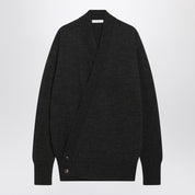 LEMAIRE Brown alpaca wrap cardigan