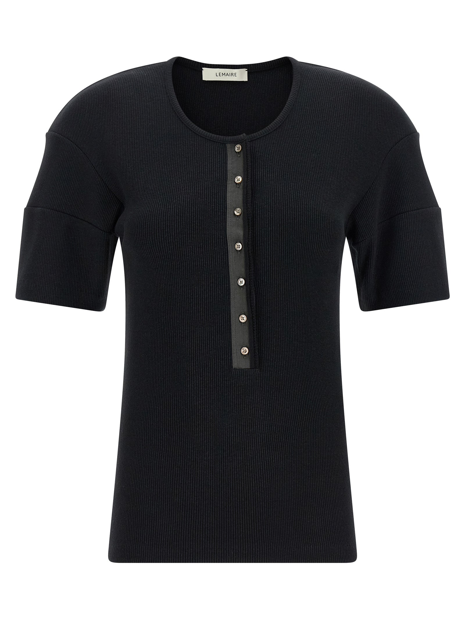 Lemaire Henley Sweater — Black Knitwear for Women