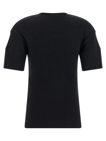 Lemaire Henley Sweater — Black Knitwear for Women
