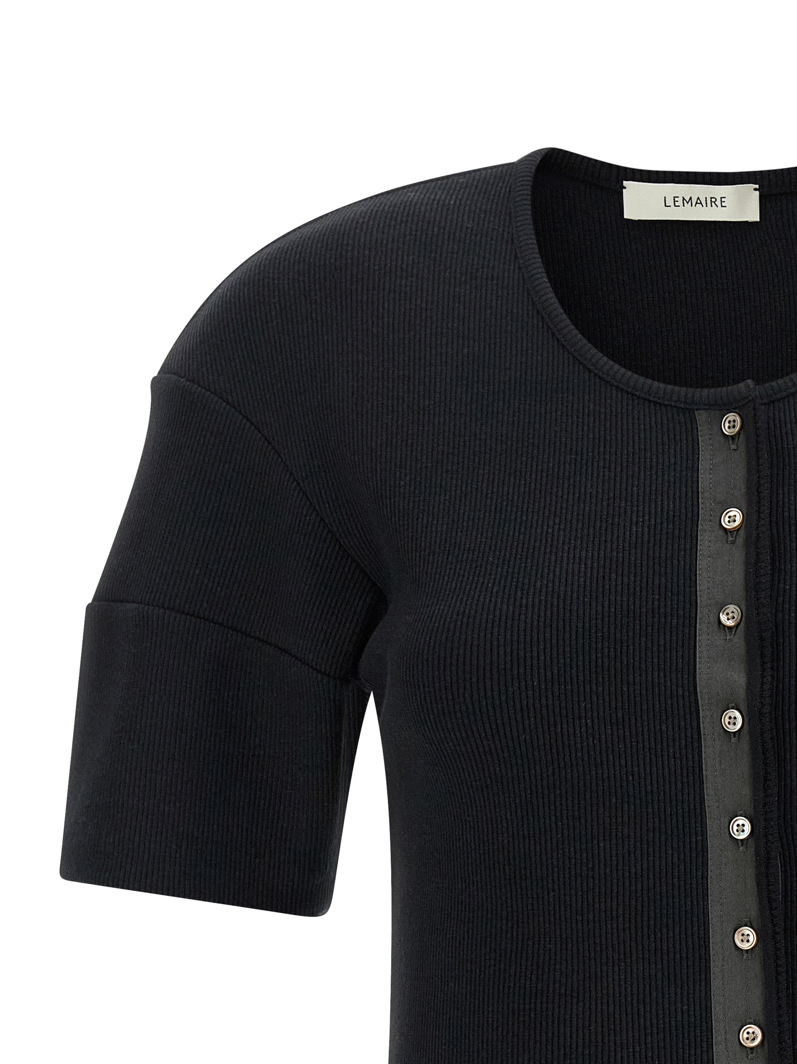Lemaire Henley Sweater — Black Knitwear for Women