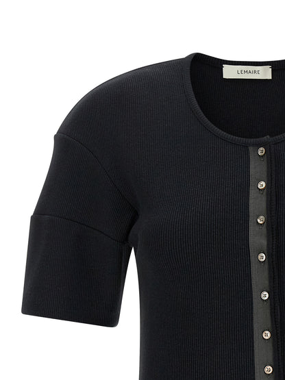 Lemaire Henley Sweater — Black Knitwear for Women