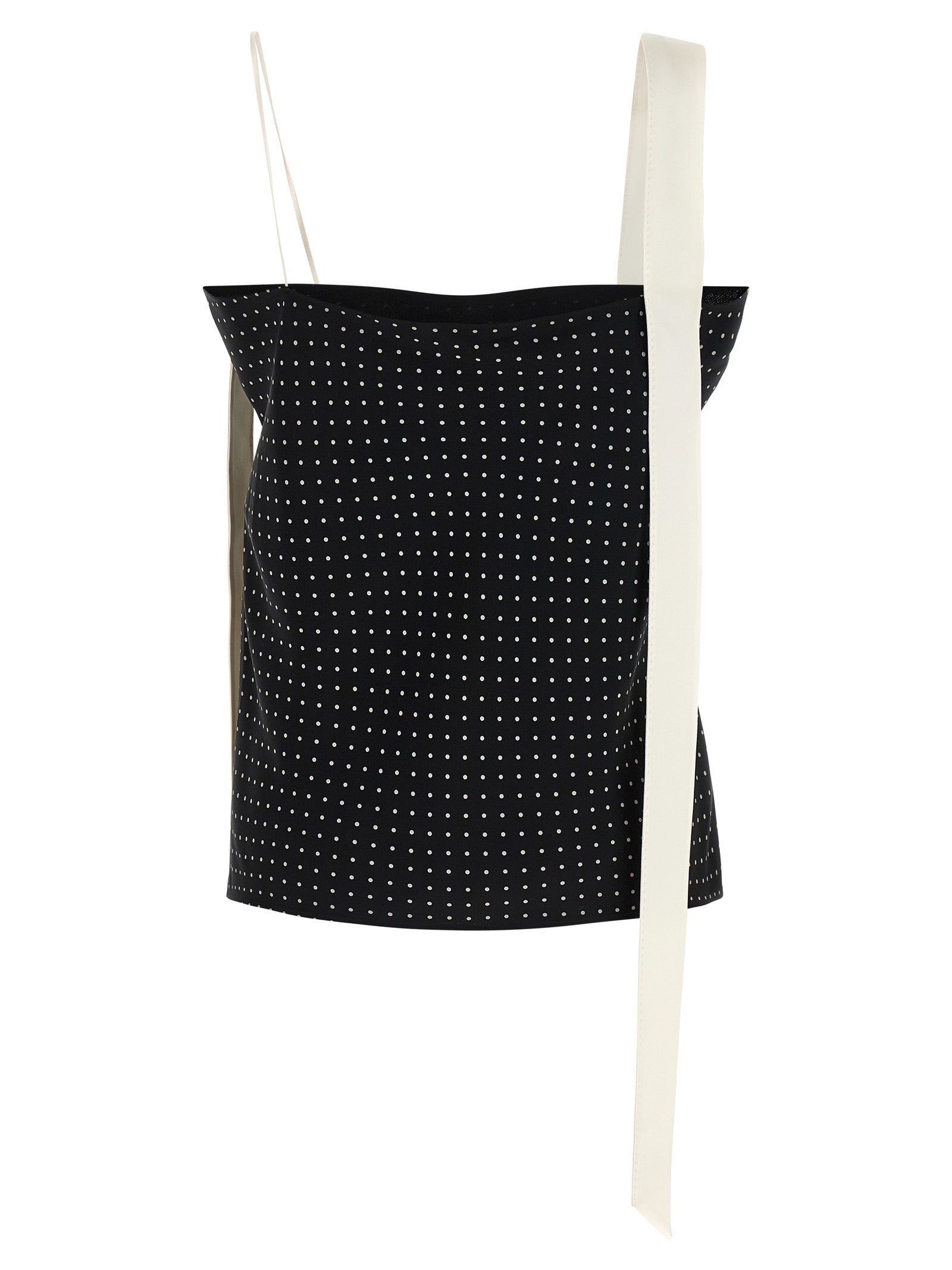 Tom Ford Tuxedo Band Top — Silk Polka Dot Top (Women)