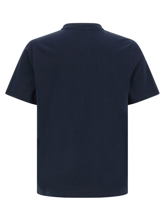 Autry Logo Embroidery T-shirt — Blue Men's Topwear