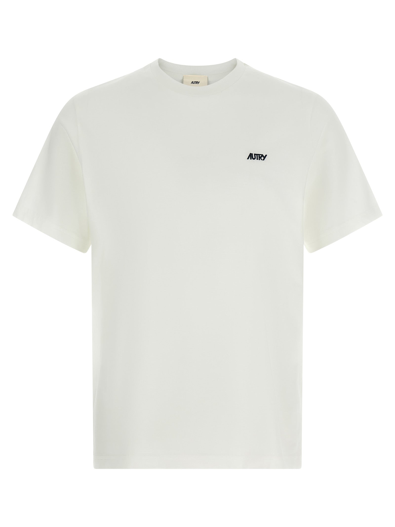 Autry Logo Embroidery T-Shirt for Men — White Topwear