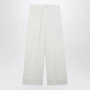 The Frankie Shop Brickell white wool-blend trousers