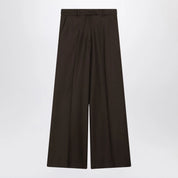 The Frankie Shop Brown Brickell flannel trousers