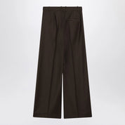 The Frankie Shop Brown Brickell flannel trousers