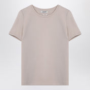 S Max Mara T-shirt en coton mélangé écru