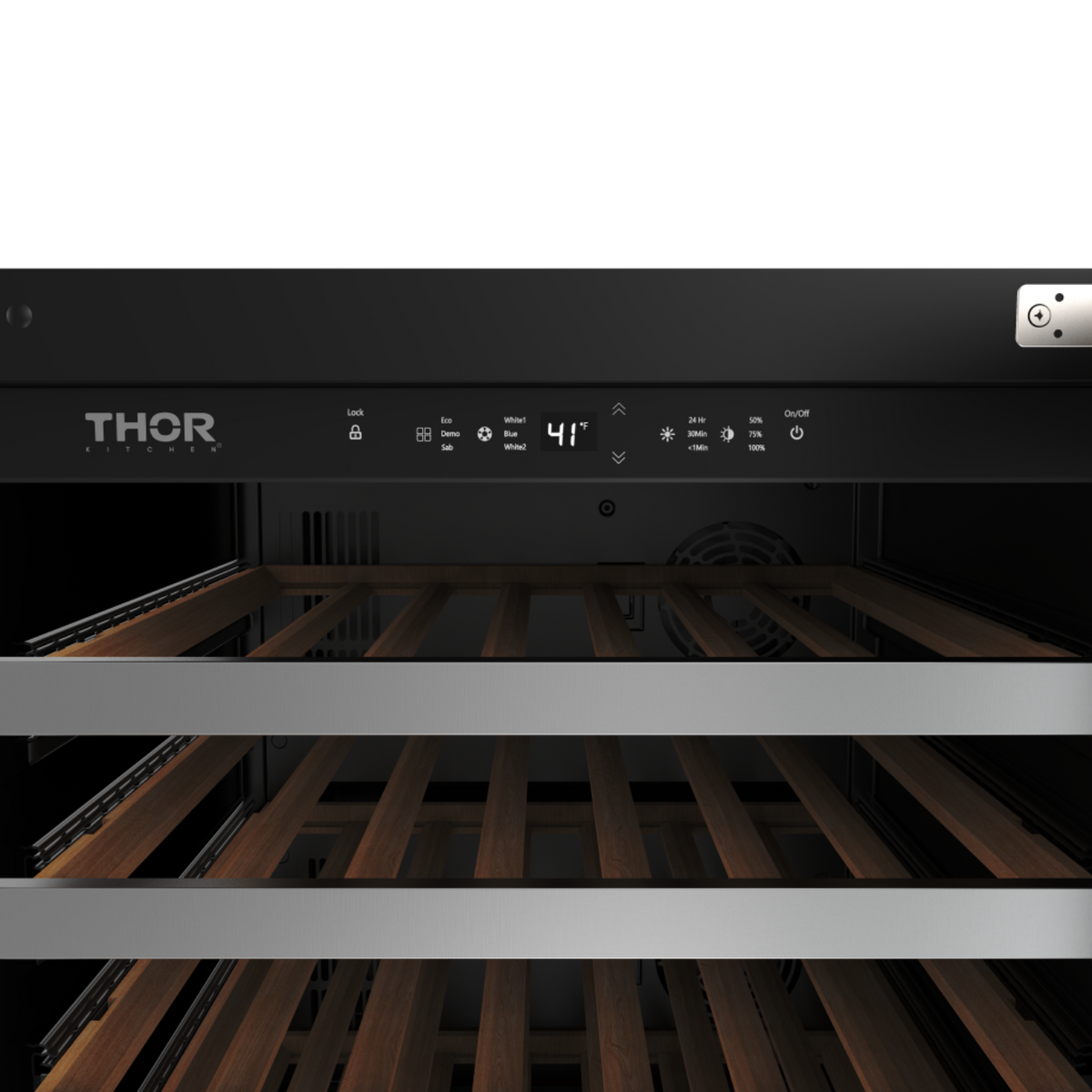 Thor Kitchen 24-Inch Single Zone Wine Cooler, 46 Wine Bottle Capacity – TWC24US