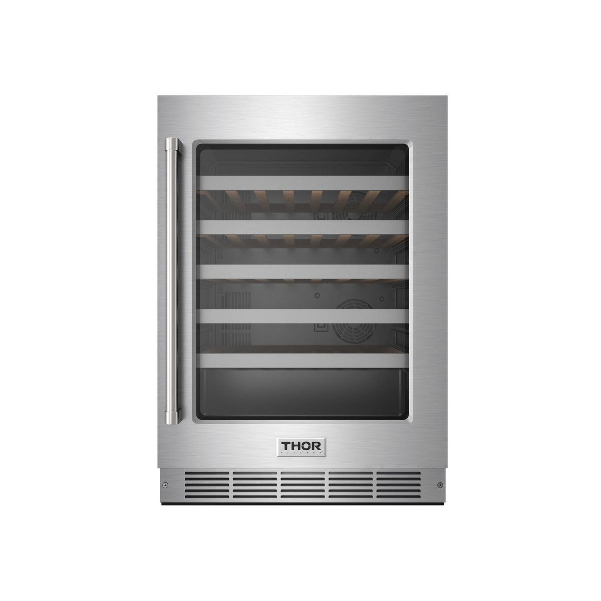 Thor Kitchen 24-Inch Single Zone Wine Cooler, 46 Wine Bottle Capacity – TWC24US