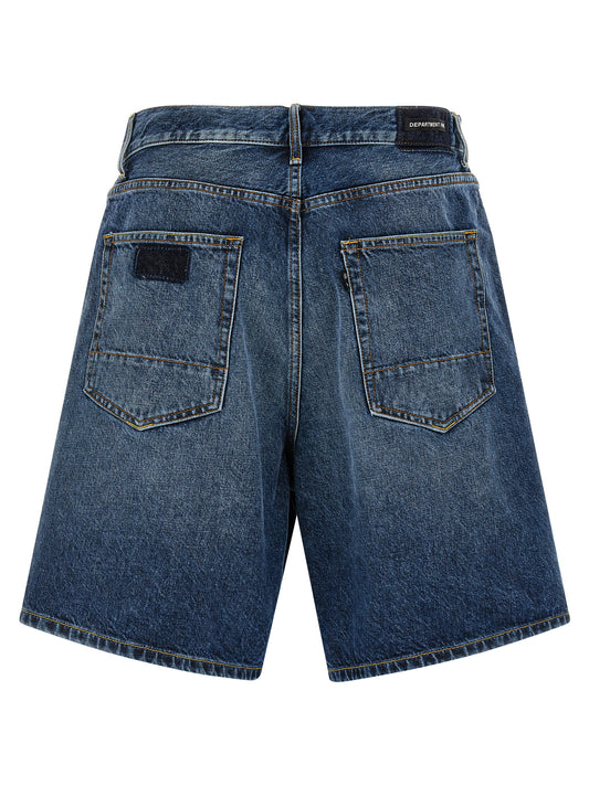 Department 5 Singers Bermuda Shorts for Men - Blue, Wide Leg