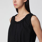 Dunst Black perforated cotton tank top