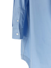 Ami Paris Ami De Coeur Shirt Dress — Light Blue Midi