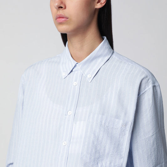 Dunst Light blue striped cotton-blend shirt