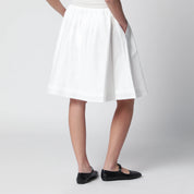 Dunst White cotton midi full skirt