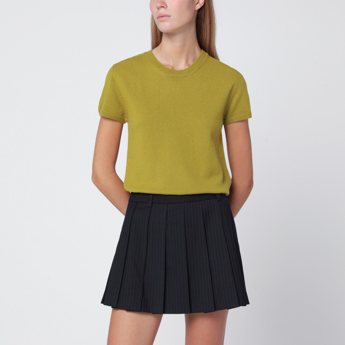 Dunst Olive green wool blend jumper