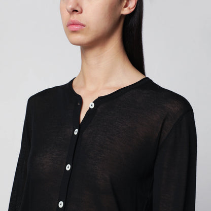 Dunst Dunst Black cotton-blend cardigan — Knitwear