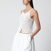 Dunst Ivory linen and cotton tank top