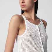 Dunst Ivory linen and cotton tank top
