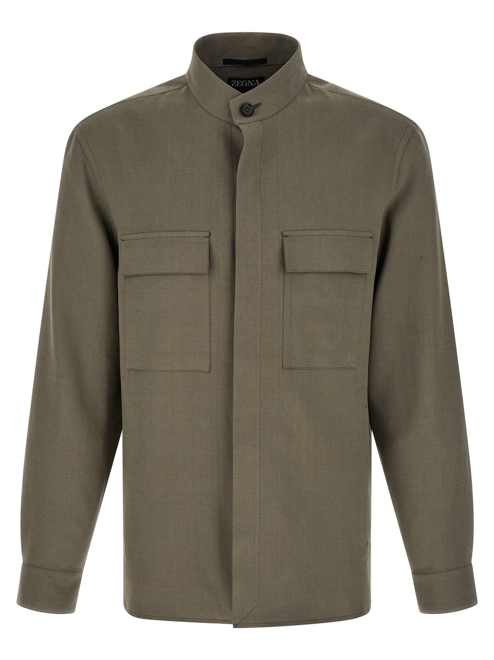Zegna Oasi Lino Overshirt — Men's Linen Shirt