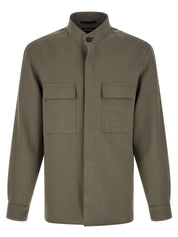 Zegna Oasi Lino Overshirt — Men's Linen Shirt