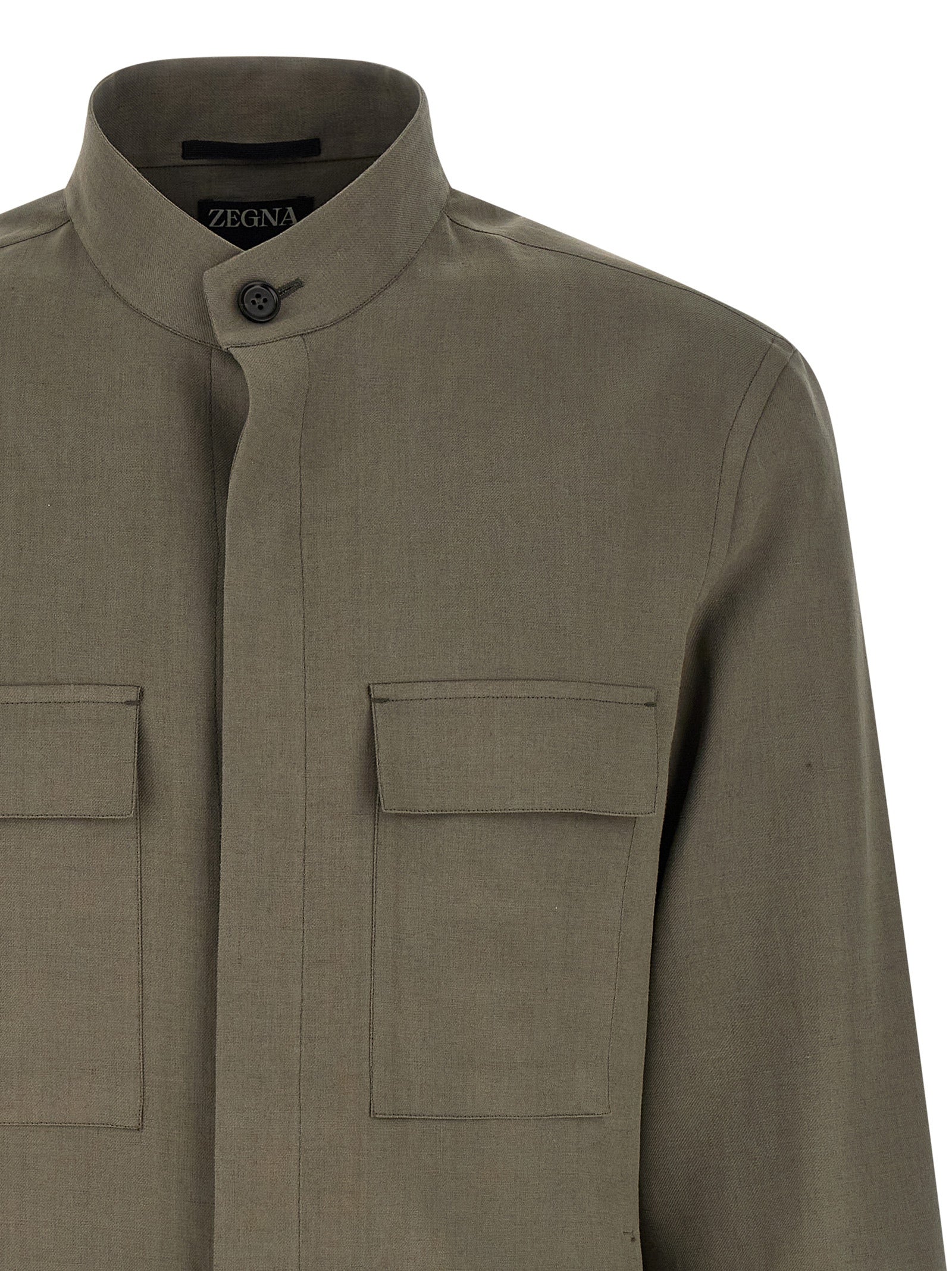 Zegna Oasi Lino Overshirt — Men's Linen Shirt