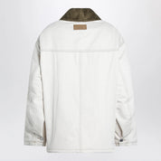 Ami Paris Ivory padded worker cotton jacket