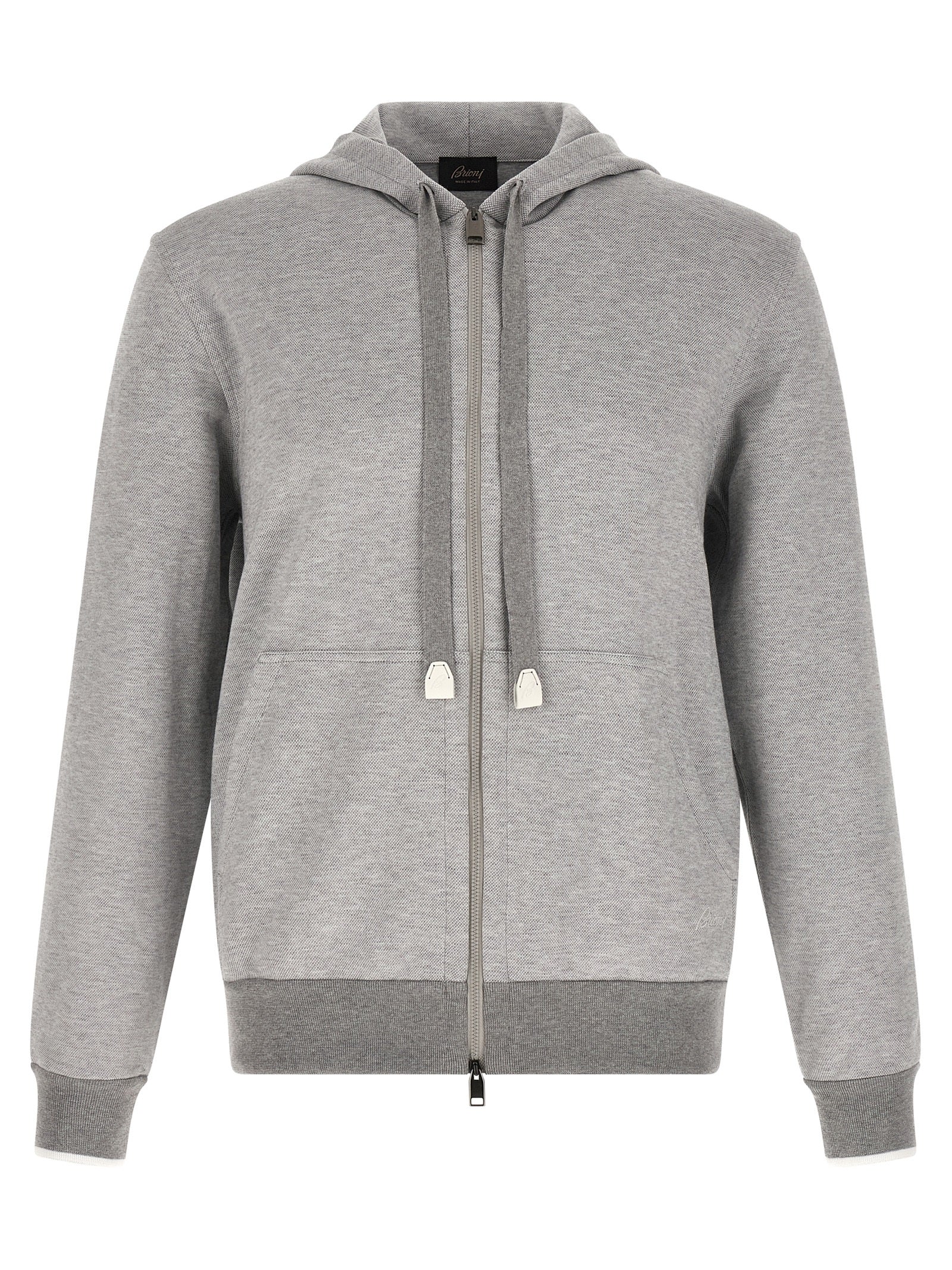 Brioni Piquet Cotton Hoodie