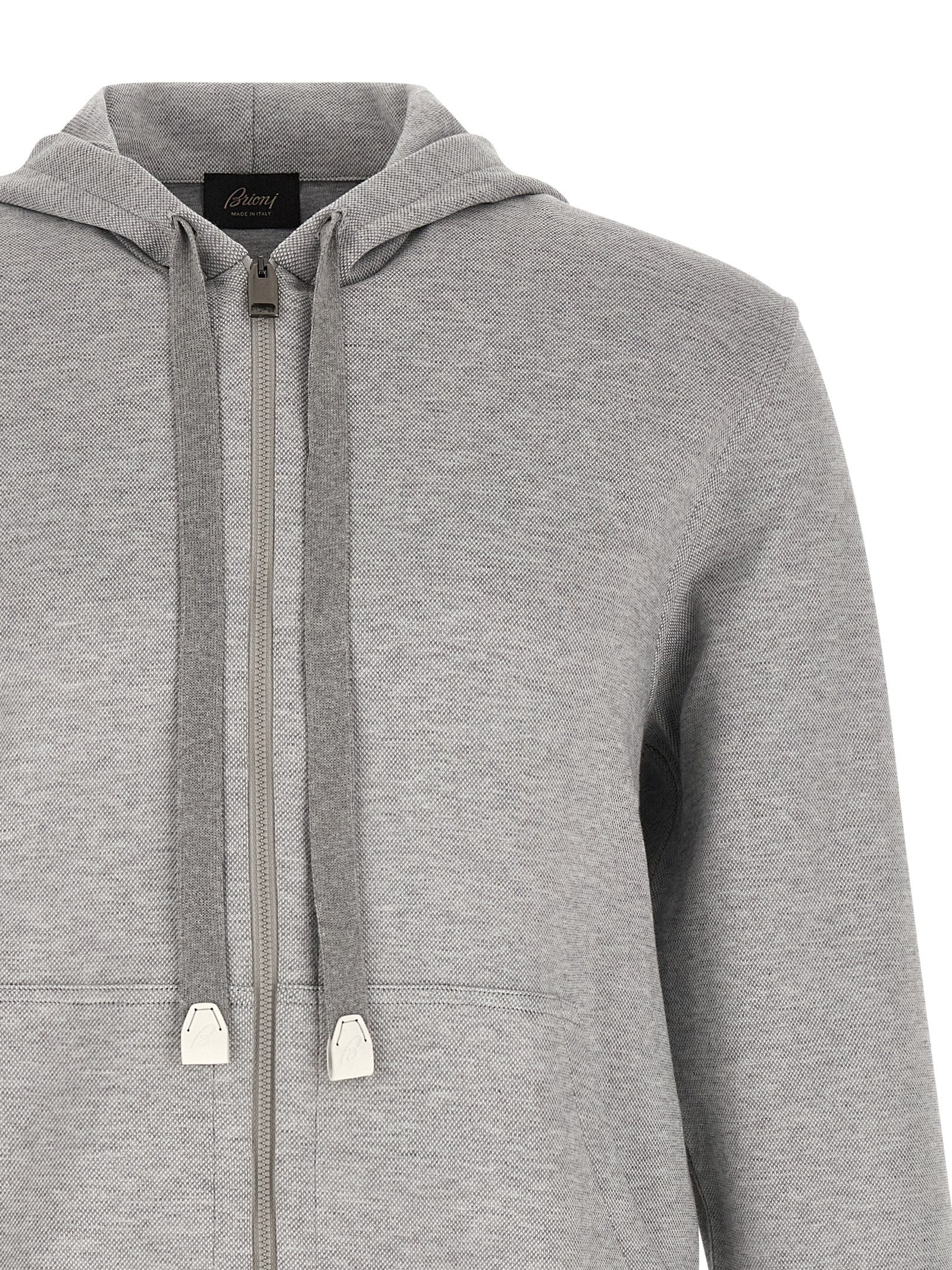 Brioni Piquet Cotton Hoodie