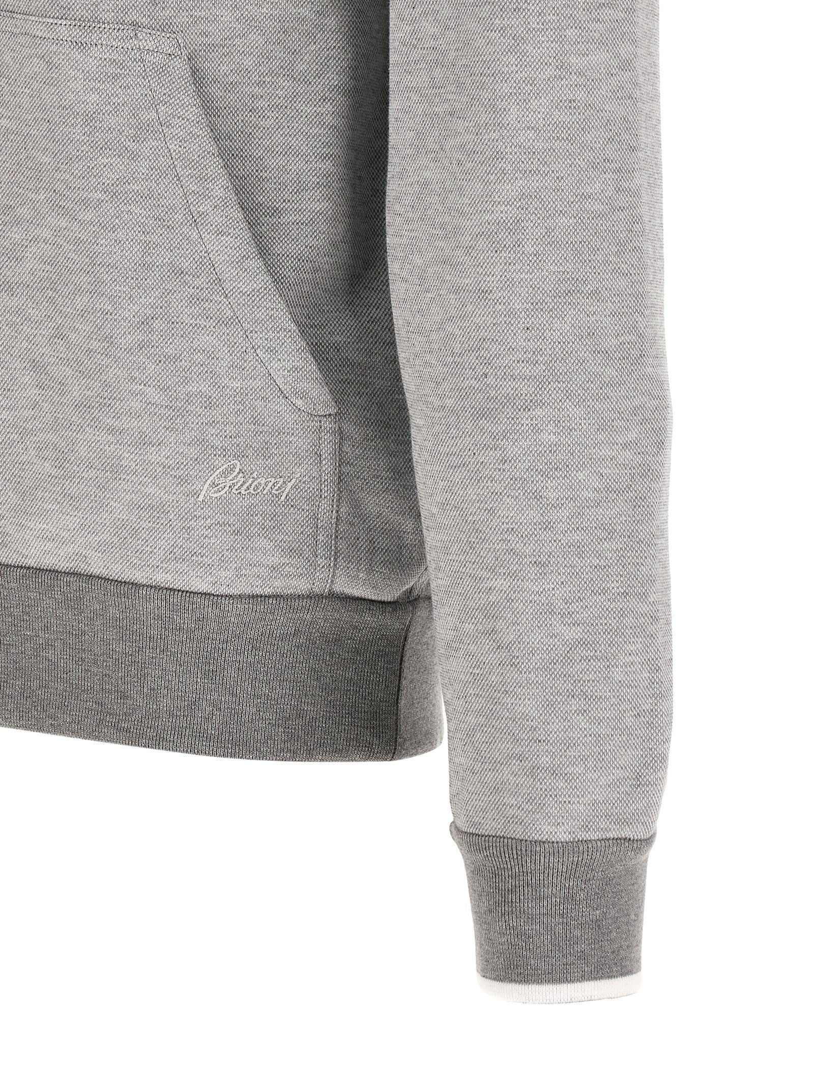 Brioni Piquet Cotton Hoodie