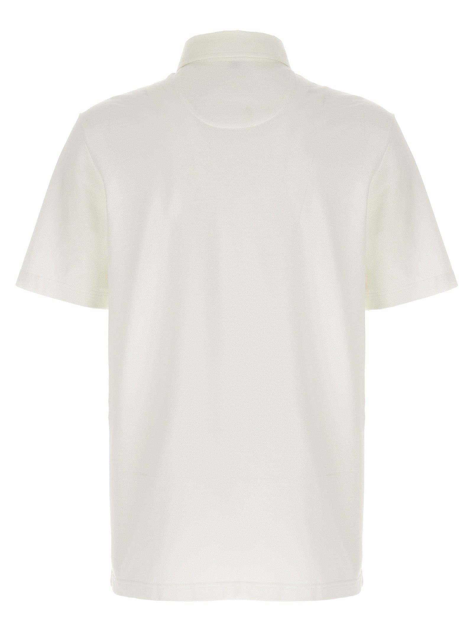 Brioni Cotton Polo Shirt — Men's White Shirt