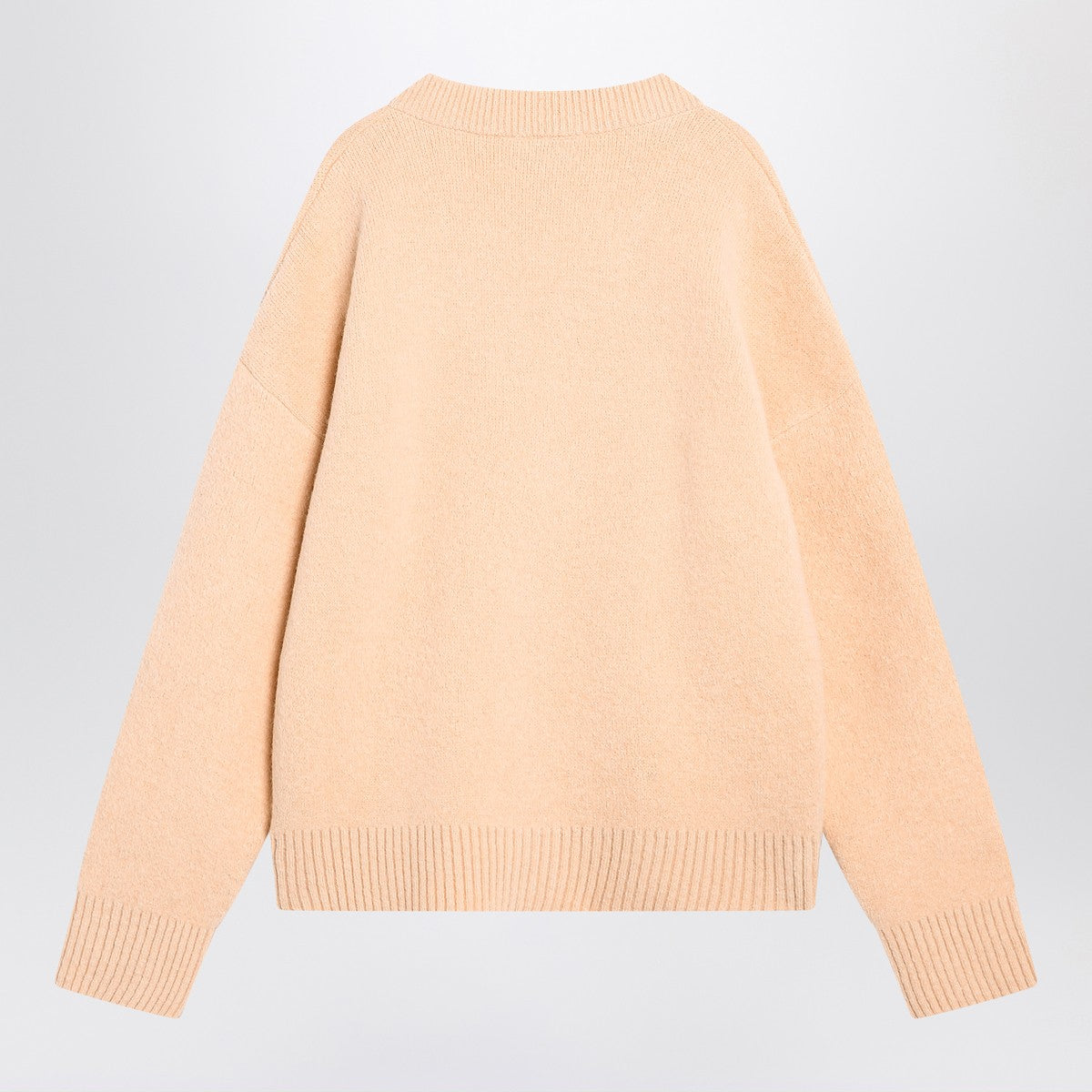 Ami Paris Cardigan en laine beige clair Ami De Coeur