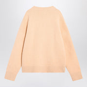 Ami Paris Cardigan en laine beige clair Ami De Coeur