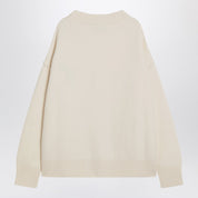 Ami Paris Ami De Coeur white wool cardigan