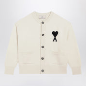 Cárdigan Ami De Coeur blanco de lana virgen de Ami Paris