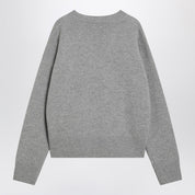 Ami Paris Grey Ami de Coeur sweater in wool and cashmere