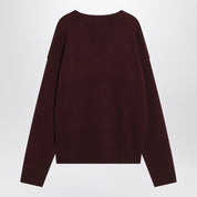 Ami Paris Cherry-coloured wool and cashmere sweater Ami De Coeur