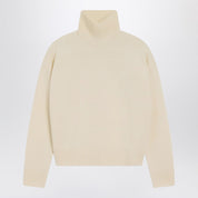 Ami Paris Pull col roulé Ami De Coeur ivoire