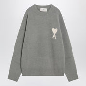 Ami Paris Grey wool blend sweater Ami De Coeur