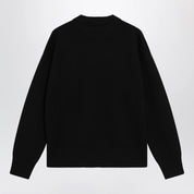 Ami Paris Black Ami de Coeur virgin wool sweater