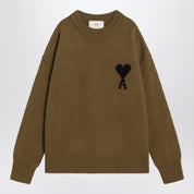 Ami Paris Bronze Ami De Coeur wool jumper