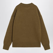 Ami Paris Bronze Ami De Coeur wool jumper