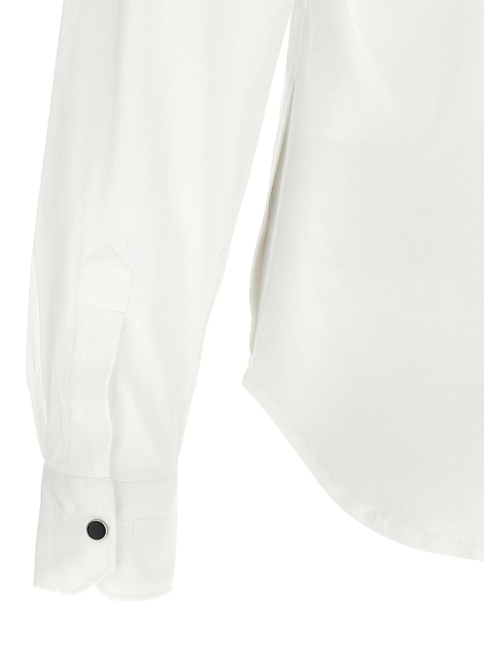 Kiton Buba Shirt for Men — White Cotton Shirt, Luxury Fit
