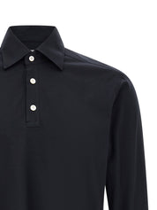 Kiton Positano Polo Shirt — Men's Blue Shirt