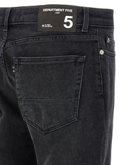 Department 5 Stone Jeans — Men's Black Cropped Fit